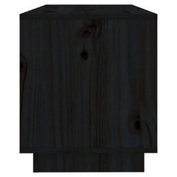 Berkfield Tv Cabinet Black 74X34X40 Cm Solid Wood Pine - thumbnail 5
