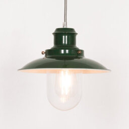 Contemporary Hanging Fisherman Lantern Style Pendant British Green Ceiling Light - thumbnail 1