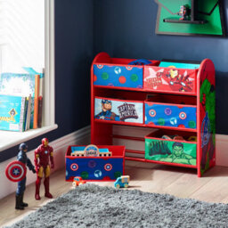 Disney Marvel Avengers Toy Storage Unit: 6-Box Organizer For Bedroom - Made From Engineered Wood/fabric/metal - Easy Assembly - thumbnail 2