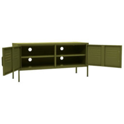 Walplus Tv Cabinet Olive Green 105X35X50 Cm Steel - thumbnail 6