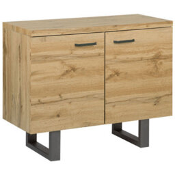 Beliani  Cabinet Timber Light Brown - thumbnail 1
