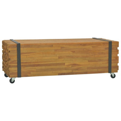 Berkfield Coffee Table 110X45X38 Cm Solid Teak Wood - image 1