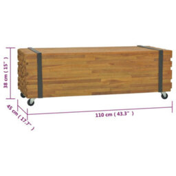Berkfield Coffee Table 110X45X38 Cm Solid Teak Wood - thumbnail 8