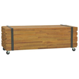Berkfield Coffee Table 110X45X38 Cm Solid Teak Wood - thumbnail 1