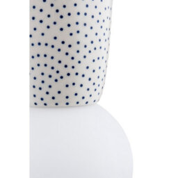 Luminosa Lighting Luminosa Boll Handmade Slim Pendant Ceiling Light Cream, Deep Cobalt Blue Dots G9, Ip44 - thumbnail 5
