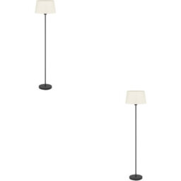 Loops 2 Pack Sleek Modern Black Floor Lamp - Stylish Indoor Lighting For Contemporary Homes - thumbnail 1