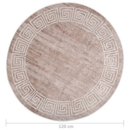 Berkfield Rug Washable 120 Cm Beige Anti Slip - thumbnail 5