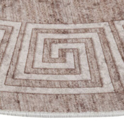 Berkfield Rug Washable 120 Cm Beige Anti Slip - thumbnail 2