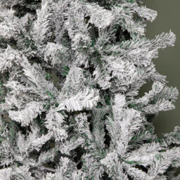 Samuel Alexander 7Ft (2.1M) Snow Flocked Artificial Christmas Tree With Green Metal Stand And 655 Tips - thumbnail 5