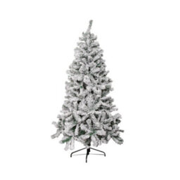 Samuel Alexander 7Ft (2.1M) Snow Flocked Artificial Christmas Tree With Green Metal Stand And 655 Tips - thumbnail 8