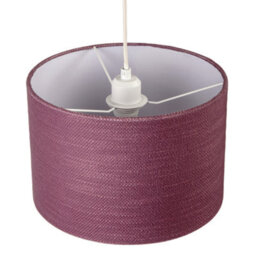 Happy Homewares Tawny Port Burgundy Textured Linen Pendant Light Shade With Diffuser - thumbnail 3