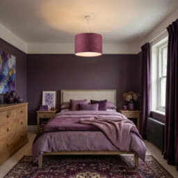 Happy Homewares Tawny Port Burgundy Textured Linen Pendant Light Shade With Diffuser - thumbnail 6