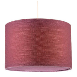 Happy Homewares Tawny Port Burgundy Textured Linen Pendant Light Shade With Diffuser - thumbnail 2
