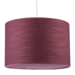 Happy Homewares Tawny Port Burgundy Textured Linen Pendant Light Shade With Diffuser