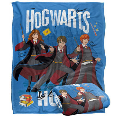 Harry Potter Hogwarts Is My Home Blanket Multicoloured (One Size) - image 1