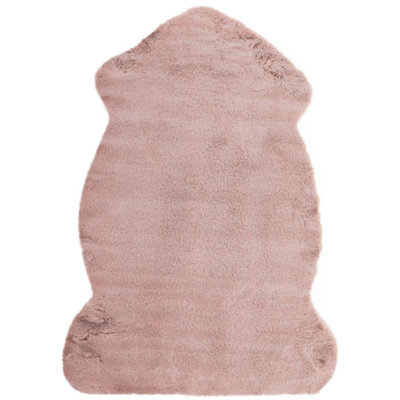 Beliani Faux Fur Rug Undara Pink 60 X 90 Cm - image 1