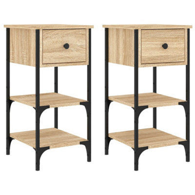 Berkfield Durable Bedside Cabinets 2 Pcs Sonoma Oak 34X36X70 Cm Engineered Wood - image 1