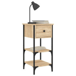 Berkfield Durable Bedside Cabinets 2 Pcs Sonoma Oak 34X36X70 Cm Engineered Wood - thumbnail 4