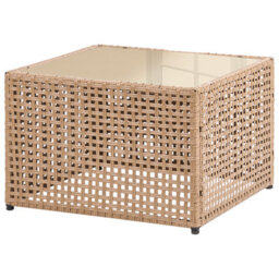 Beliani U-Shape Garden Sofa 6 Seater Omegana Modular Pe Rattan Light Beige - thumbnail 6