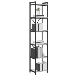 Berkfield Modern Bookcase Grey Sonoma 40 X 30 X 188 Cm Engineered Wood - thumbnail 3