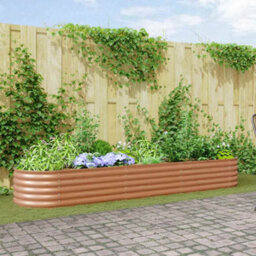 Berkfield Garden Raised Bed Brown 320 X 80 X 44 Cm Steel