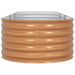 Berkfield Garden Raised Bed Brown 320 X 80 X 44 Cm Steel - thumbnail 6