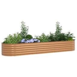 Berkfield Garden Raised Bed Brown 320 X 80 X 44 Cm Steel - thumbnail 3
