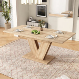 Matteo Extendable Dining Table - Oak Effect Rectangular Table For 6 People - thumbnail 5