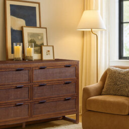 Teamson Home Hatteras Chest Of Drawers 6 Drawer Bedroom Dresser, Walnut - thumbnail 3