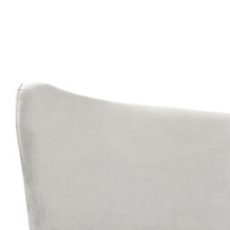 Beliani Bed Velvet Chaleix 140 X 200 Cm (Eu Double) Light Grey - thumbnail 7