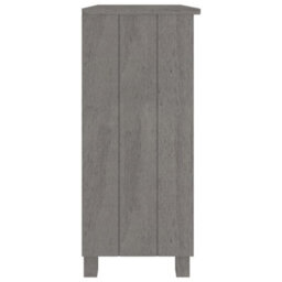 Berkfield Sideboard Light Grey 85X35X80 Cm Solid Wood Pine - thumbnail 5