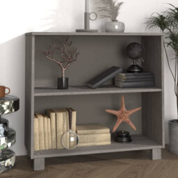 Berkfield Sideboard Light Grey 85X35X80 Cm Solid Wood Pine
