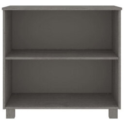Berkfield Sideboard Light Grey 85X35X80 Cm Solid Wood Pine - thumbnail 4
