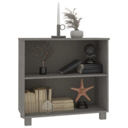 Berkfield Sideboard Light Grey 85X35X80 Cm Solid Wood Pine - thumbnail 3