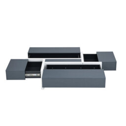 Furniture in Fashion Storm High Gloss Storage Coffee Table In Grey And White - thumbnail 8