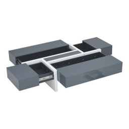 Furniture in Fashion Storm High Gloss Storage Coffee Table In Grey And White - thumbnail 9