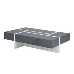 Furniture in Fashion Storm High Gloss Storage Coffee Table In Grey And White - thumbnail 7