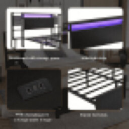 Matteo Black Double Metal Bed Frame With Smart Led Lights, Usb Charging Ports & Integrated Bedside Tables - thumbnail 3