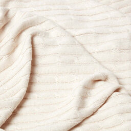 Homescapes Cotton Cable Knit Throw, Natural, 130 X 170 Cm - thumbnail 5