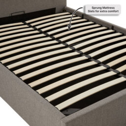 The Furniture Market Soho Curved 4Ft 6In Double Size Storage Ottoman Bed Grey Linen Fabric - thumbnail 8
