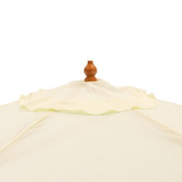 Harbour Housewares Wooden Garden Parasol - 2.7M - Natural - thumbnail 5