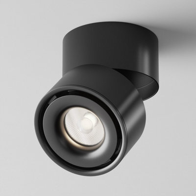 Luminosa Lighting Luminosa Maytoni Yin Dimmable Surface Mounted Downlight Black 4000K - image 1