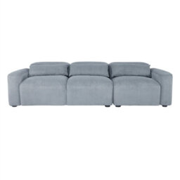 263Cm 3 Seater Sofa, Comfy Corduroy Couch With Spring Cushion, 3 Pillows - Max Load 330Lbs - thumbnail 4