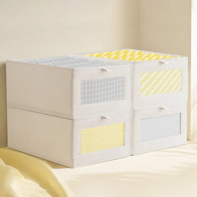 4Pcs Linen Storage Fabric Closete Boxes - image 1
