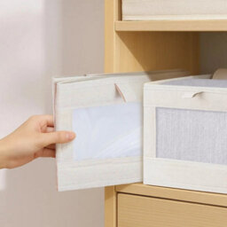 4Pcs Linen Storage Fabric Closete Boxes - thumbnail 6