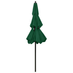 Berkfield 3-Tier Parasol With Aluminium Pole Green 2.5 M - thumbnail 4