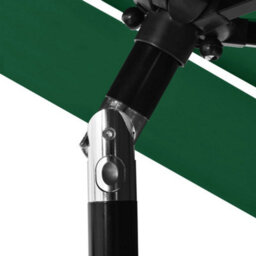 Berkfield 3-Tier Parasol With Aluminium Pole Green 2.5 M - thumbnail 6