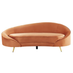 Beliani Sofa 2 Seater Savar Velvet Orange