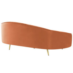 Beliani Sofa 2 Seater Savar Velvet Orange - thumbnail 5