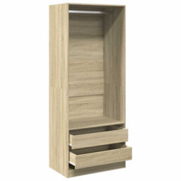 Vidaxl Wardrobe Sonoma Oak 80X50X200 Cm Engineered Wood - thumbnail 5